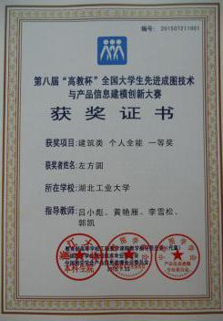 左方圆个人全能一等奖